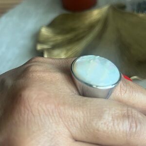 Park Lane Mother of Pearl Elegant Silver tone statement Ring